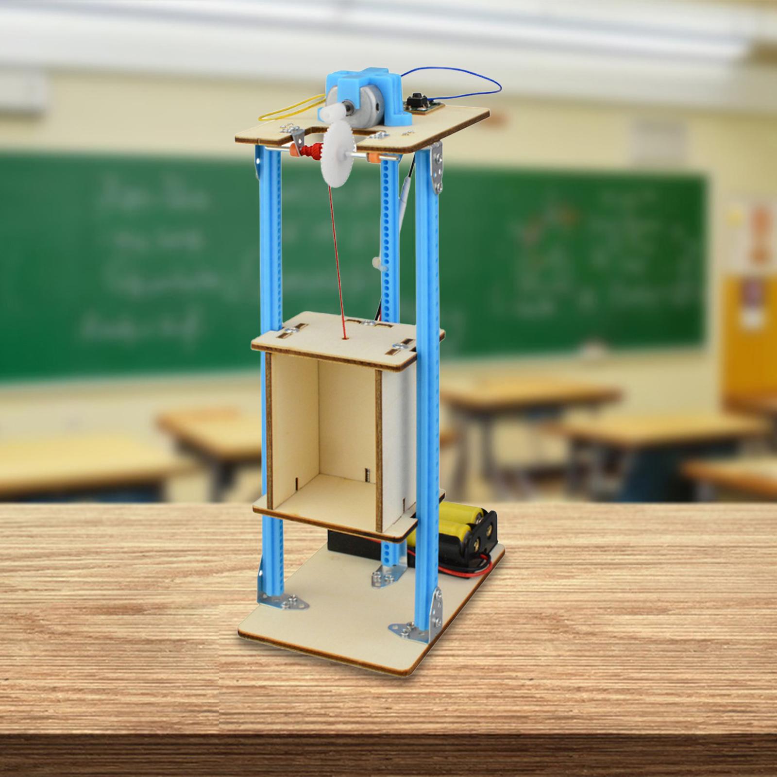 Stem Robotics Kit - مجموعة نموذج مصعد خشبي للأطفال سهلة