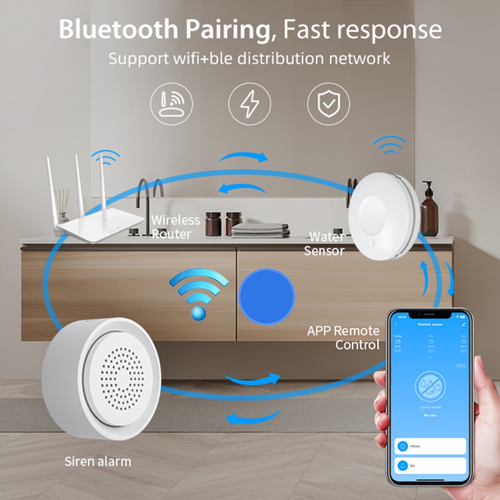 Smart Home Automation Kit - جهاز استشعار تسرب المياه واي فاي