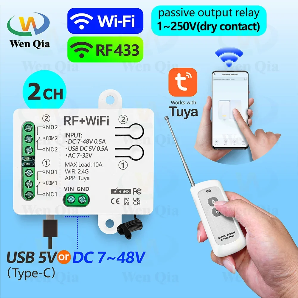 Smart Light Switch Wifi - 2CH مفتاح الإضاءة الذكي تويا ،