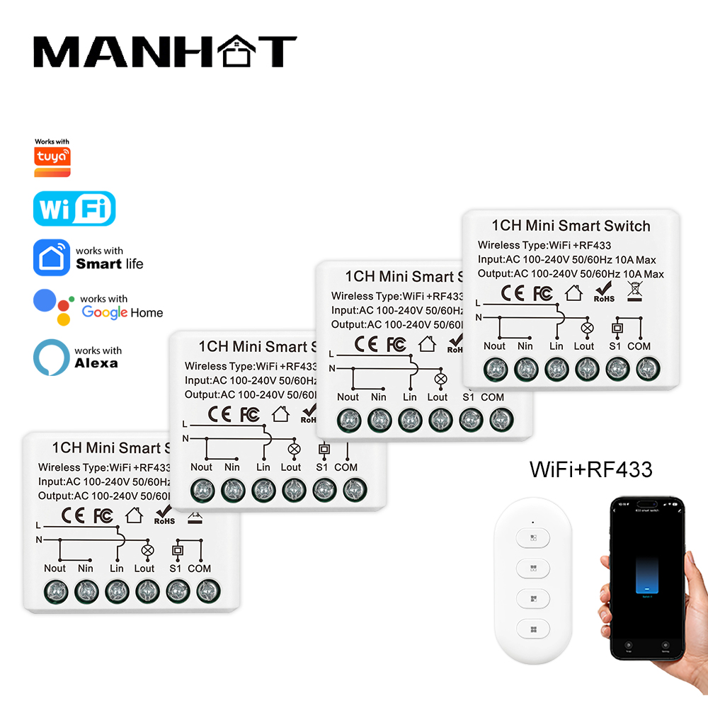 Smart Light Switch Wifi - مفتاح ذكي صغير 10 أمبير يعمل