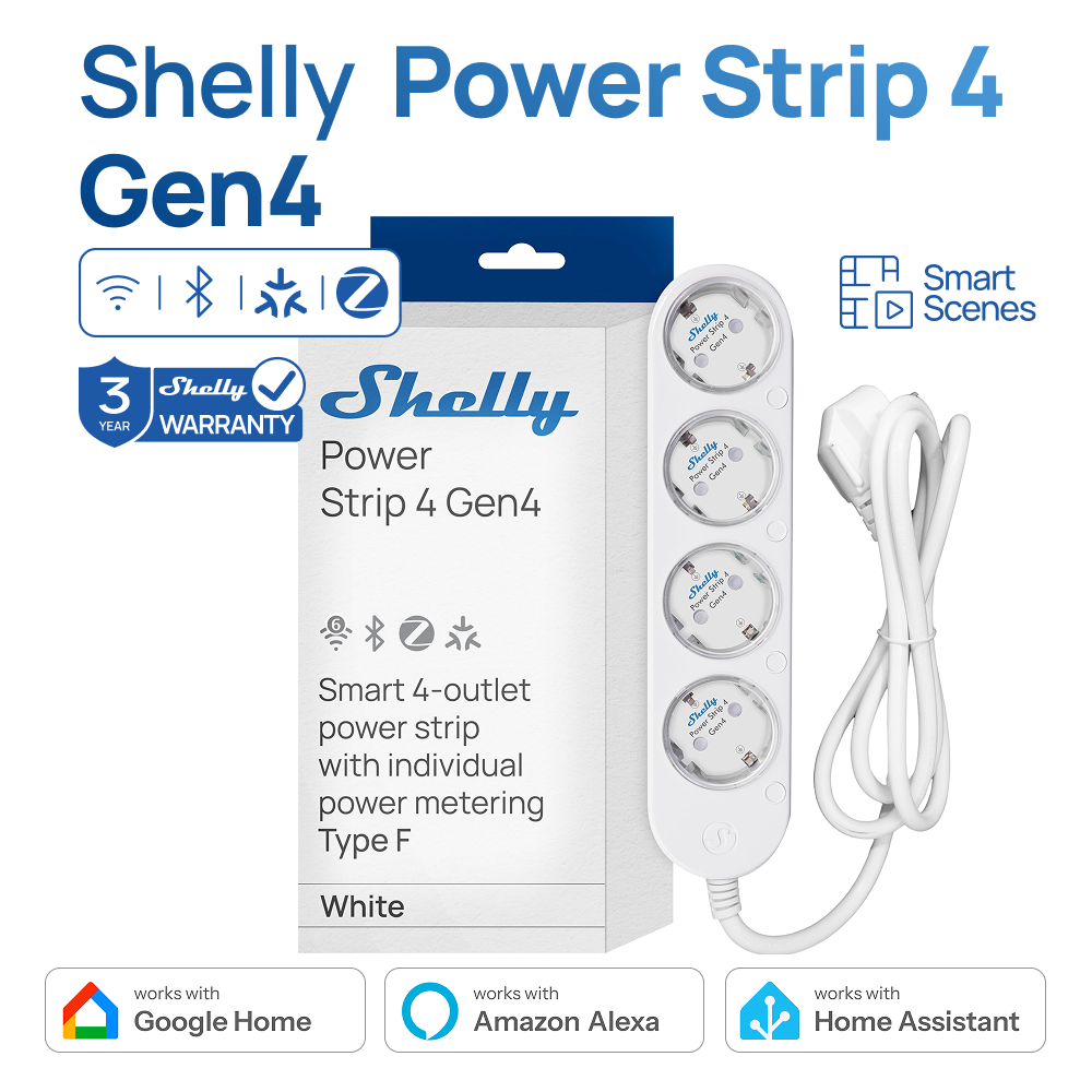 Wifi Smart Plug - Shelly قطاع الطاقة 4 Gen4 المكونات