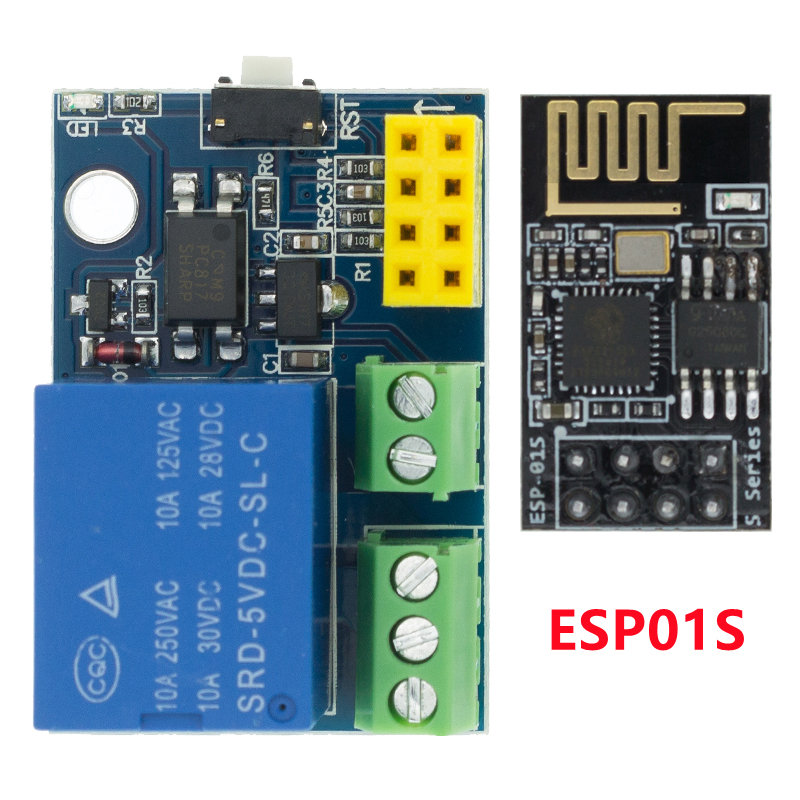 ESP8266 ESP-01 ESP-01S 5 فولت  - مراجعة Esp8266 Relay Module وسعره