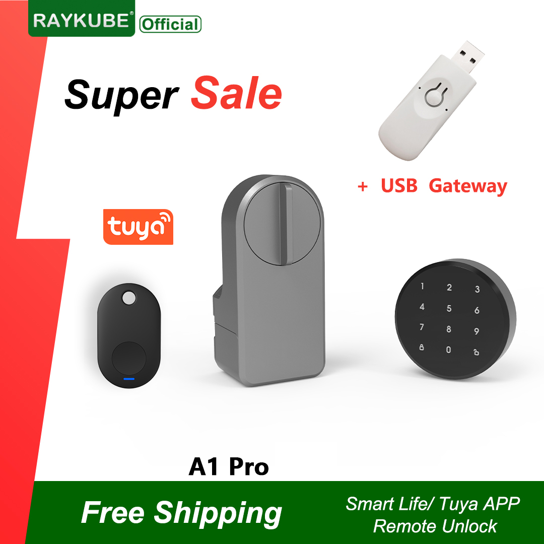 مجموعة قفل الباب الذكي RAYKUBE - مراجعة Smart Door Lock Wifi وسعره
