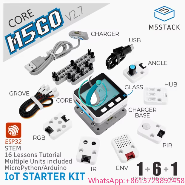 منتج جديد رسمي M5Stack M5GO Io - مراجعة Iot Kit Beginner وسعره