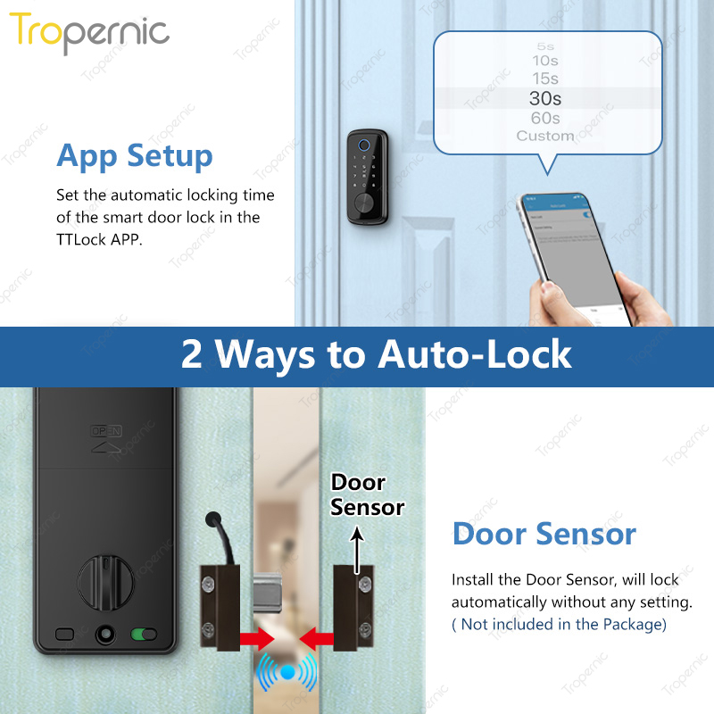 Tuya زيجبي باب ديدبولت أقفال ا - مراجعة Smart Door Lock Wifi وسعره
